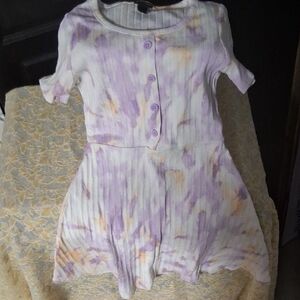 Art Class Purple and Orange Tie-Dye Dress